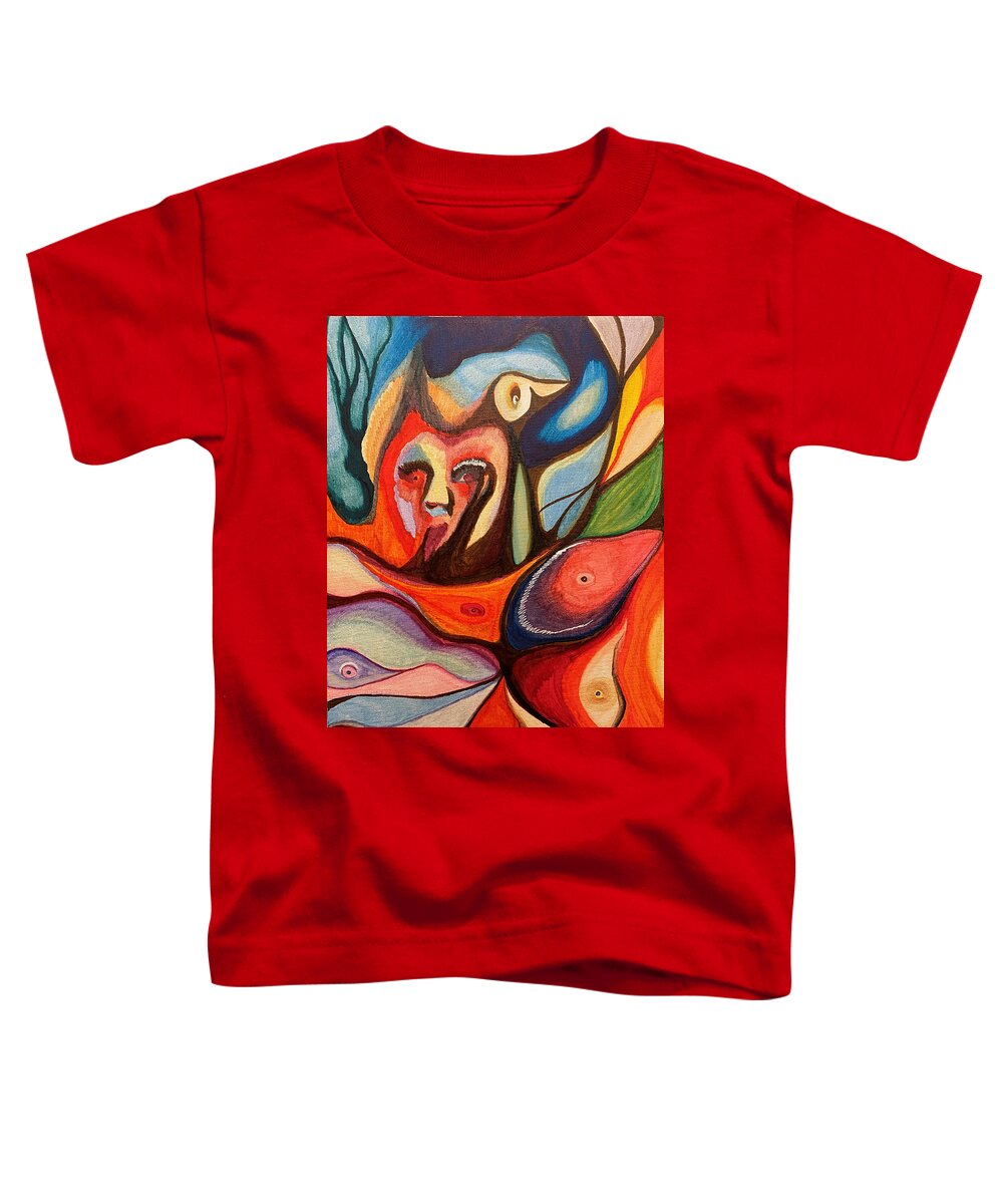 Nature Toddler T-Shirt featuring the mixed media The Living Ether by Jeff Malderez