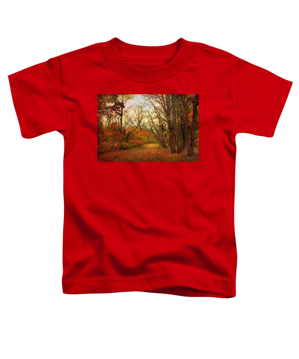 Autumn Toddler T-Shirt featuring the photograph Through the Woods by Jessica Jenney