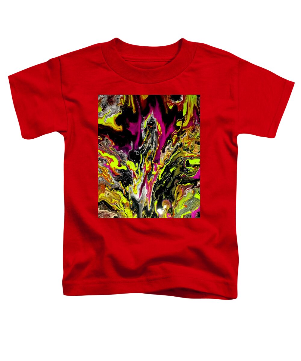 Bright Toddler T-Shirt featuring the painting Wild Night by Anna Adams