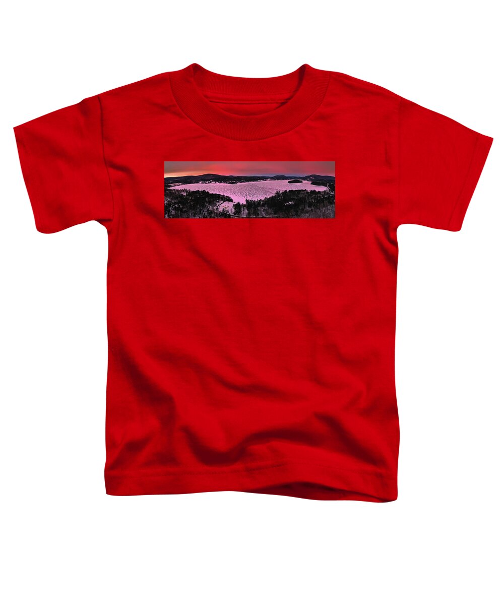 Island Toddler T-Shirt featuring the photograph Winter Sunrise In Island Pond, Vermont by John Rowe