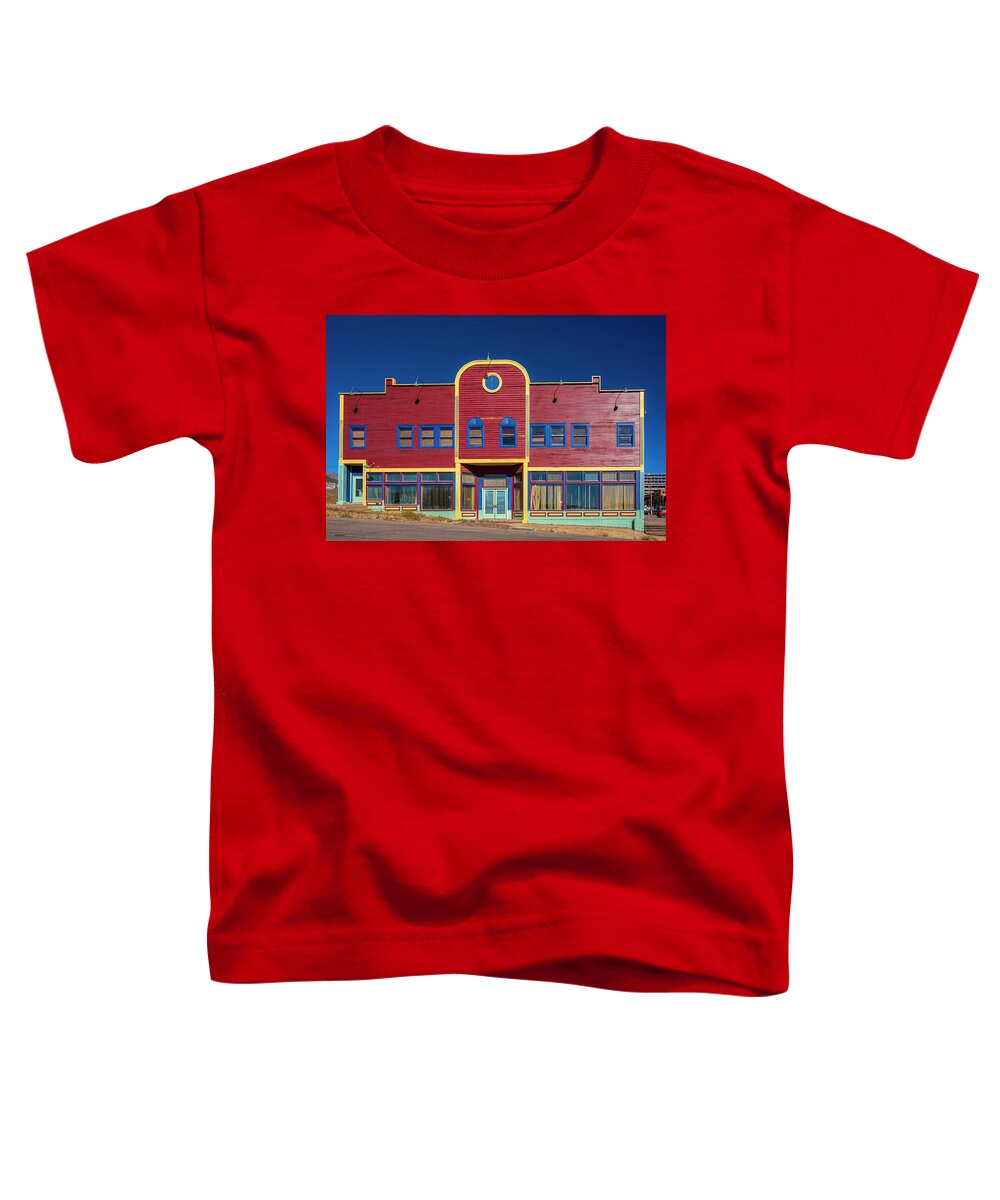 © 2022 Lou Novick All Rights Reversed Toddler T-Shirt featuring the photograph Wommack's Event Center by Lou Novick