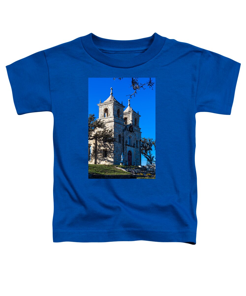 Boerne Toddler T-Shirt featuring the photograph St Peter's Catholic Church in Boerne by Ed Gleichman