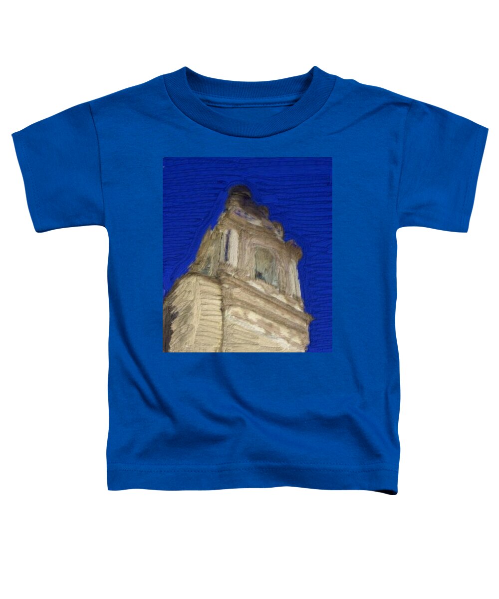 Ecija Toddler T-Shirt featuring the painting Church Steeple in Ecija #2 by Bruce Nutting