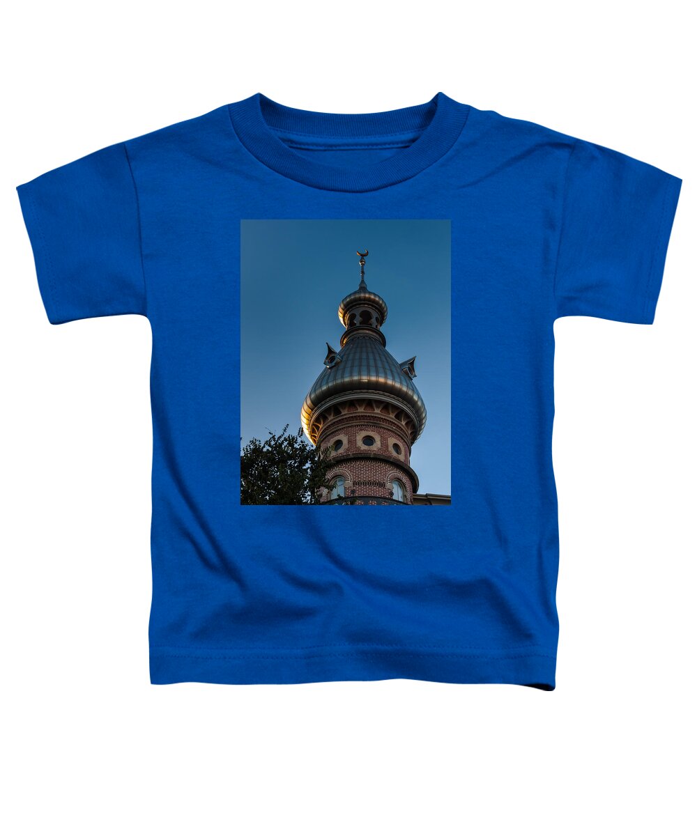 America's Gilded Age Toddler T-Shirt featuring the photograph Minaret Brickwork And Ironwork by Ed Gleichman