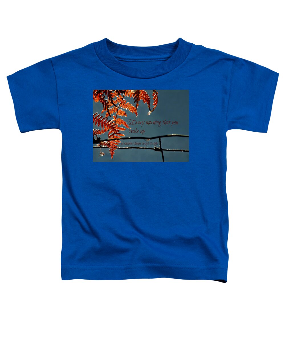 Inspirational Toddler T-Shirt featuring the photograph Another Chance by Micki Findlay