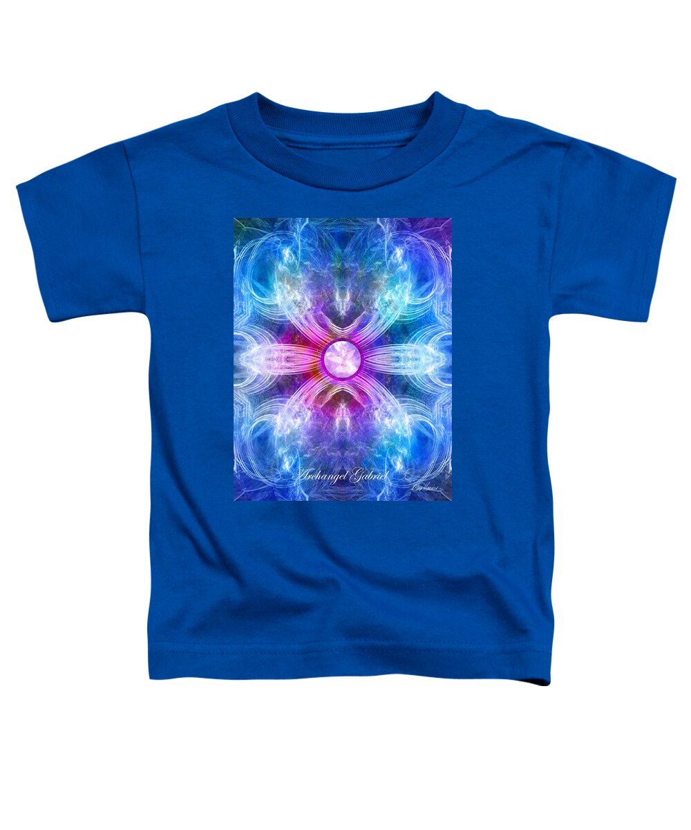 Angel Toddler T-Shirt featuring the digital art Archangel Gabriel by Diana Haronis