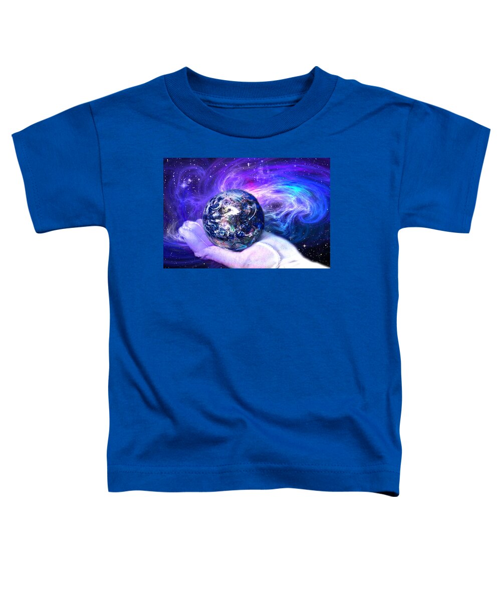 Earth Toddler T-Shirt featuring the digital art Birth of a Planet by Lisa Yount