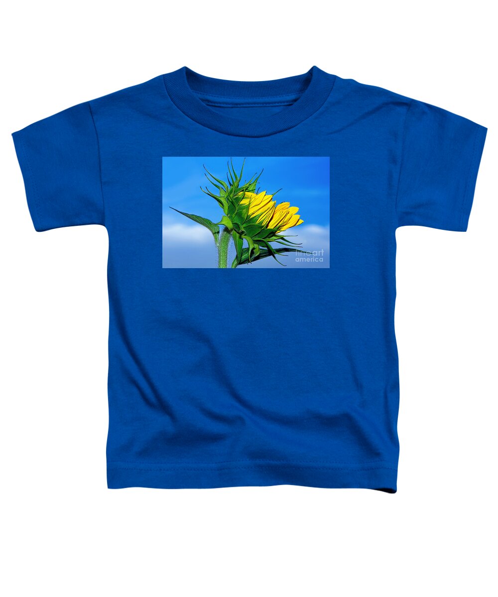Photography Toddler T-Shirt featuring the photograph Birth of a Sunflower by Kaye Menner by Kaye Menner