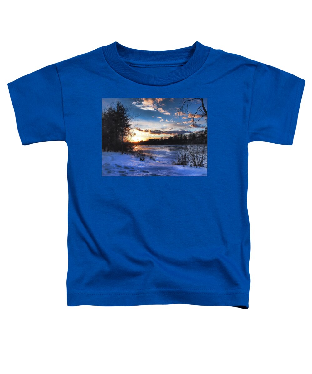 Weather Toddler T-Shirt featuring the photograph Blue Ice by Joann Vitali