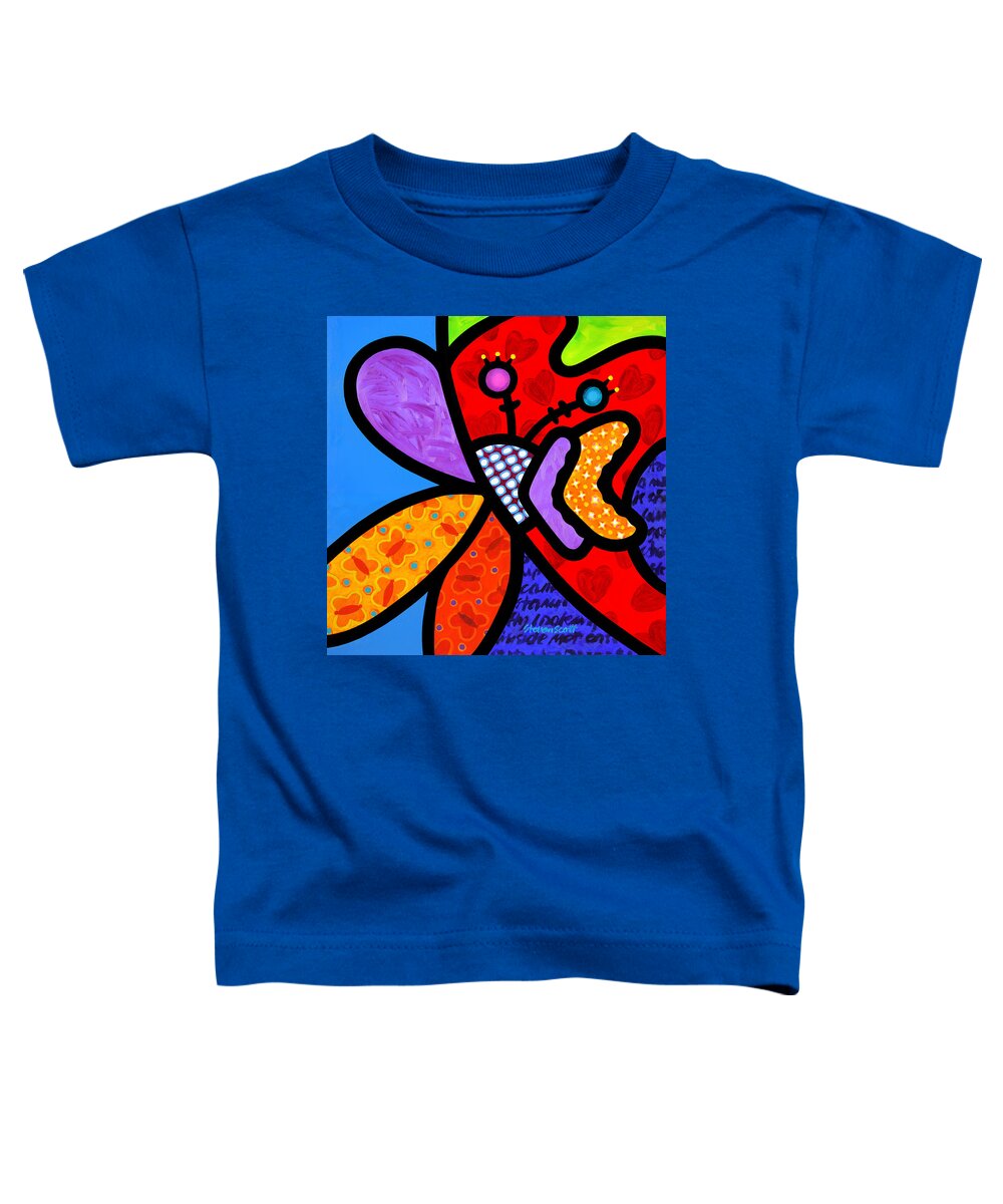 Abstract Toddler T-Shirt featuring the painting Butterfly Orchid by Steven Scott