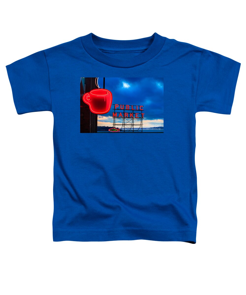 Seattle Toddler T-Shirt featuring the photograph Coffee Clouds by Inge Johnsson