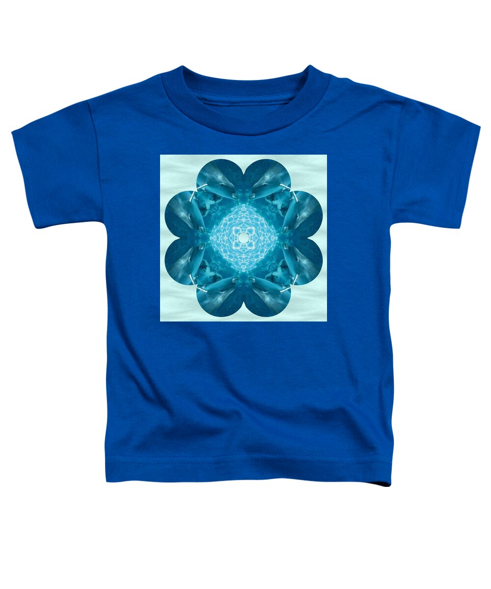 Dolphin Toddler T-Shirt featuring the photograph Dolphin Kaleidoscope by Natalie Rotman Cote