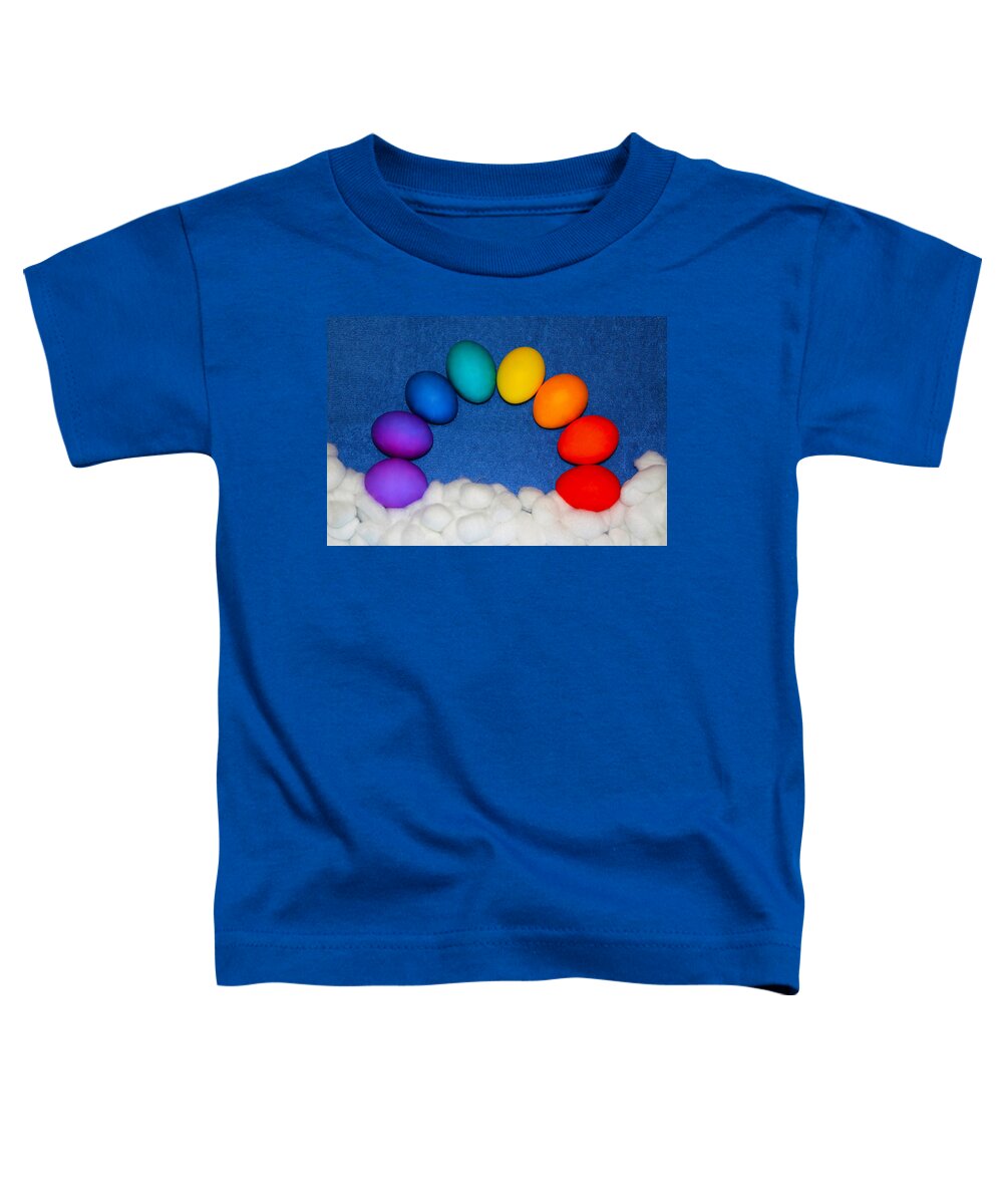 Rainbow Toddler T-Shirt featuring the photograph Eggbow by Shane Bechler