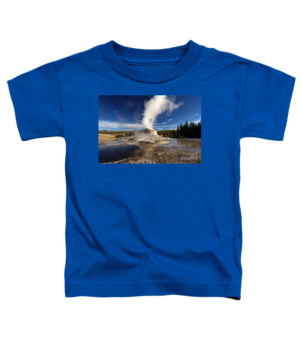 Castle Geyser Toddler T-Shirt featuring the photograph Eruption Twist by Adam Jewell