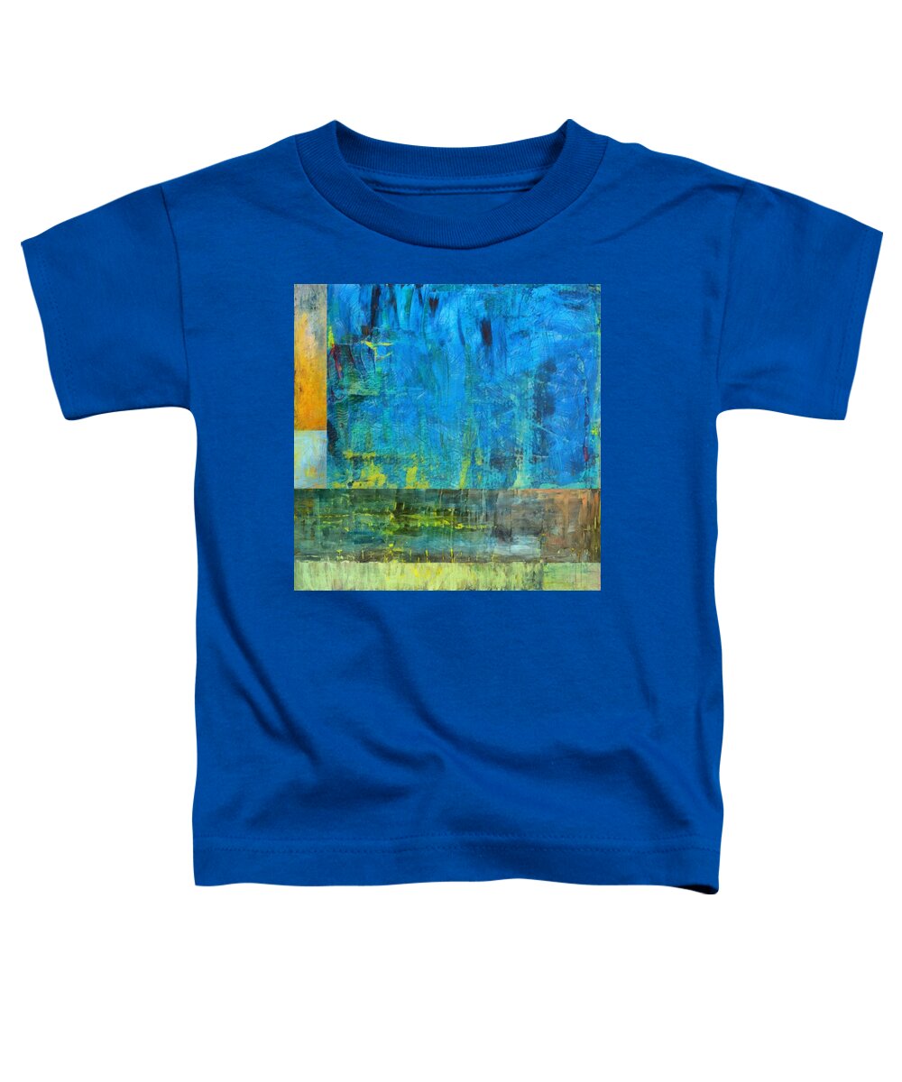 Blue Toddler T-Shirt featuring the painting Essence of Blue by Michelle Calkins