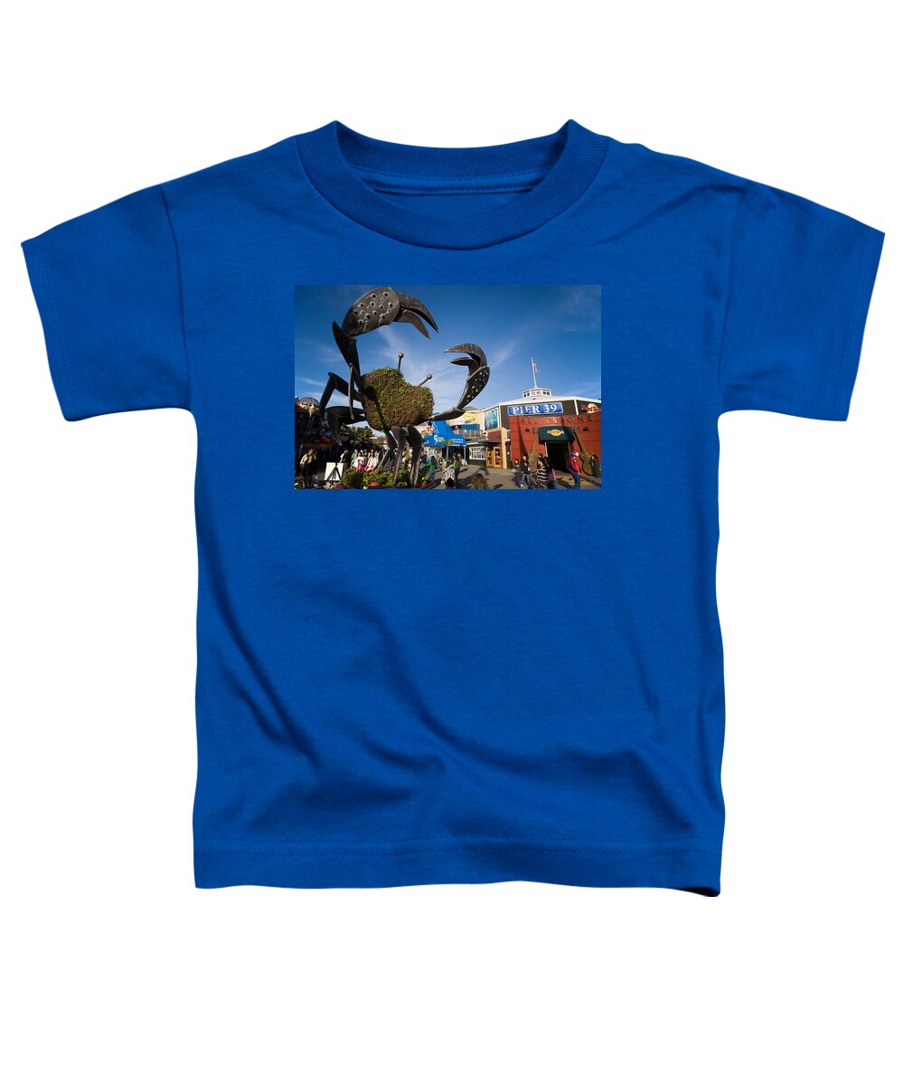Giant Crab Toddler T-Shirt featuring the photograph Fishermans Wharf Crab by David Smith