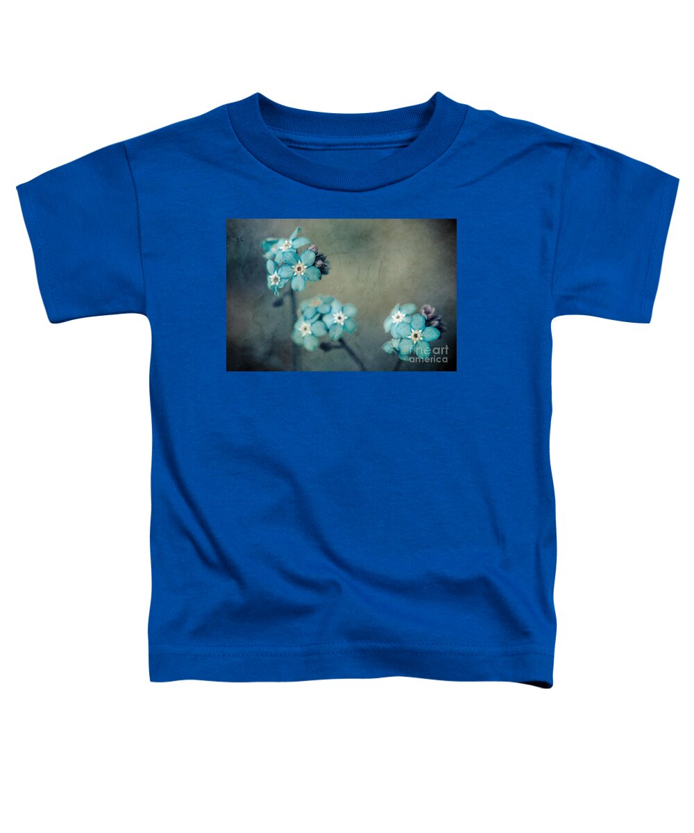 Blue Toddler T-Shirt featuring the photograph Forget Me Not 01 - s22dt06 by Variance Collections