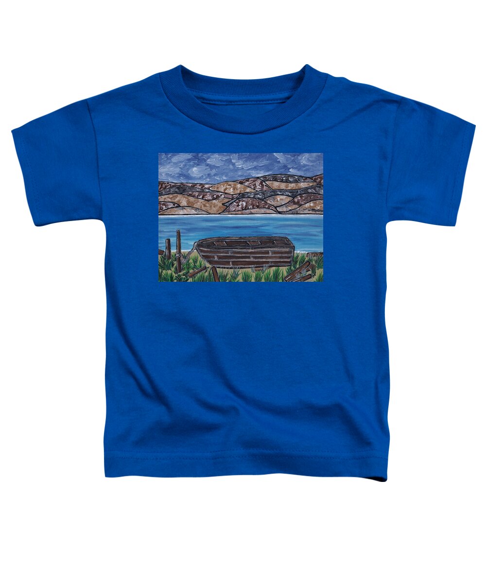 Fraser River British Columbia Toddler T-Shirt featuring the painting Fraser River British Columbia by Barbara St Jean
