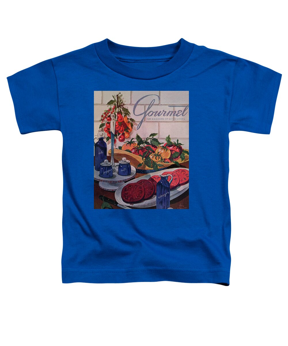 Food Toddler T-Shirt featuring the photograph Gourmet Cover Of Tomatoes And Seasoning by Henry Stahlhut