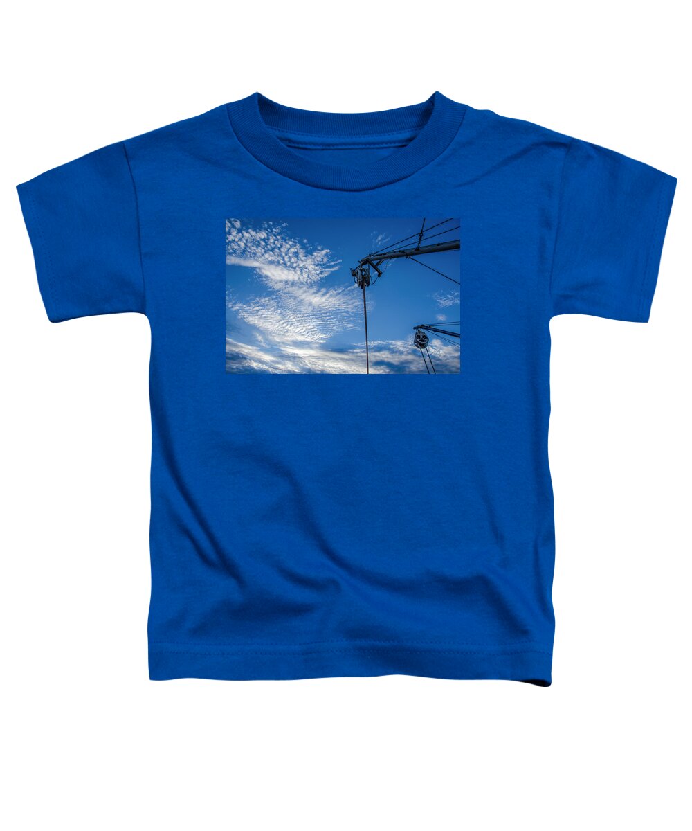 Pulley Toddler T-Shirt featuring the photograph Harborwork by Andreas Berthold