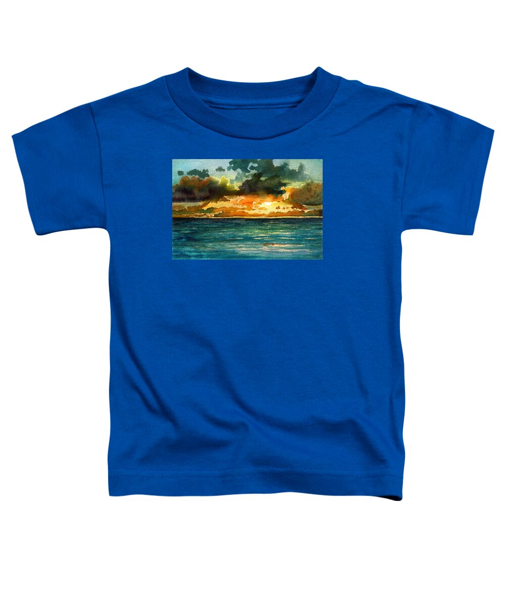 Sunrise Toddler T-Shirt featuring the painting Kapaa Sunrise by Lynda Hoffman-Snodgrass
