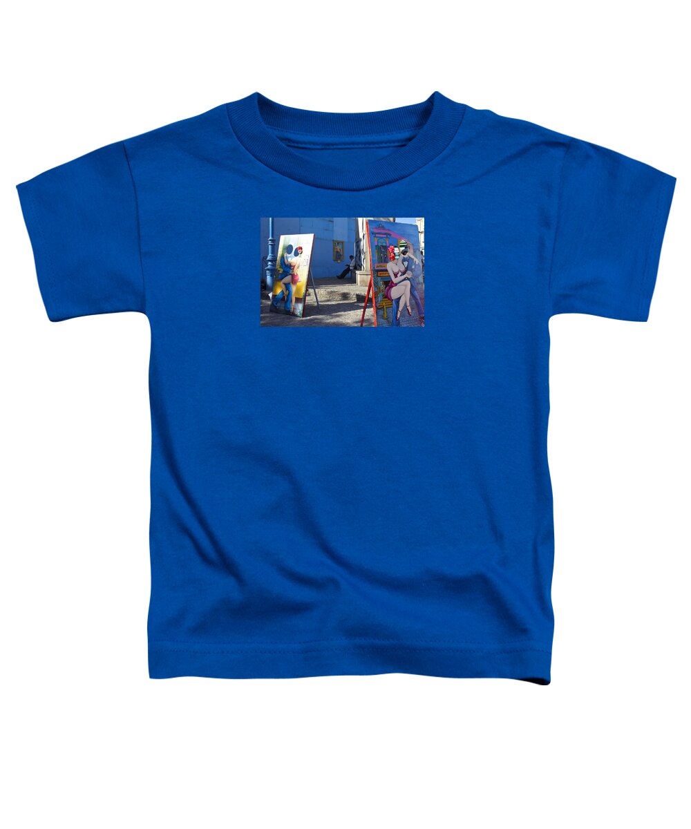 La Boca Toddler T-Shirt featuring the photograph La Boca Blue by Venetia Featherstone-Witty