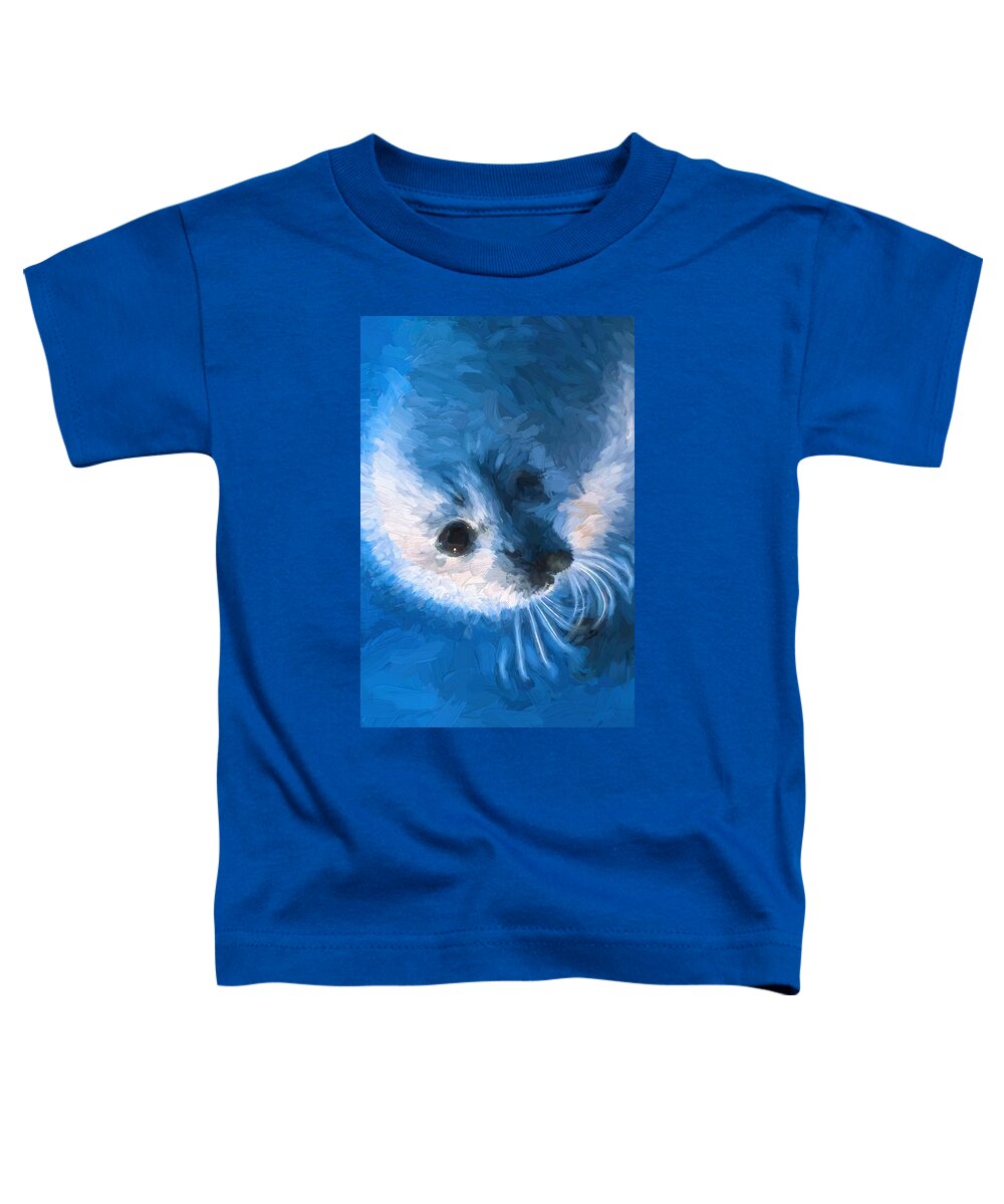 Harp Seal Toddler T-Shirt featuring the photograph Melts Your Heart by Shannon Story