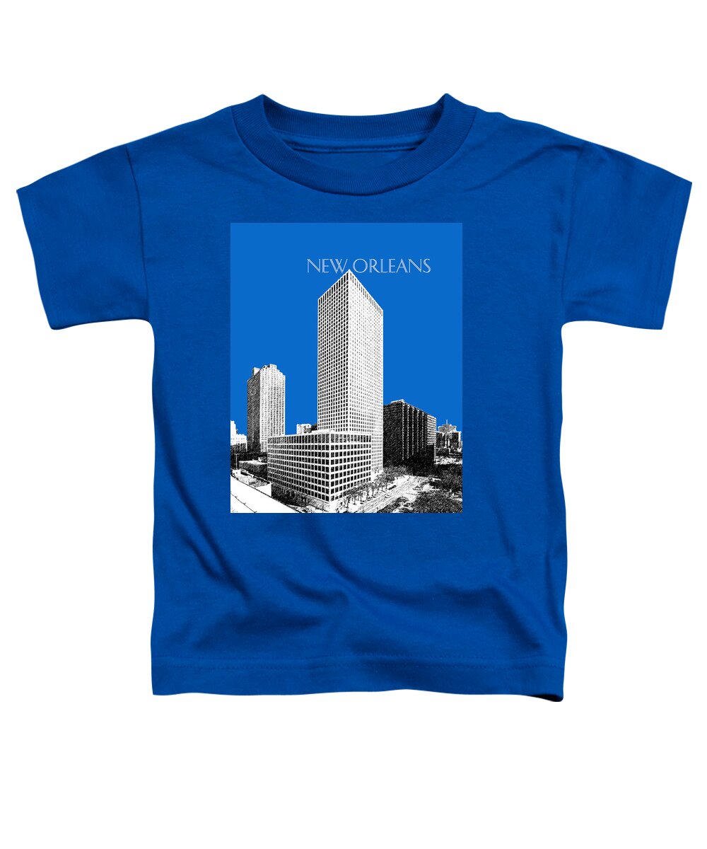 Architecture Toddler T-Shirt featuring the digital art New Orleans Skyline - Blue by DB Artist
