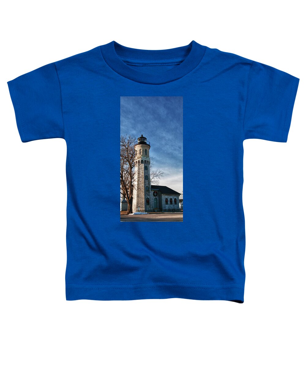 Lighthouse Toddler T-Shirt featuring the photograph Old Fort Niagara Lighthouse 4478 by Guy Whiteley