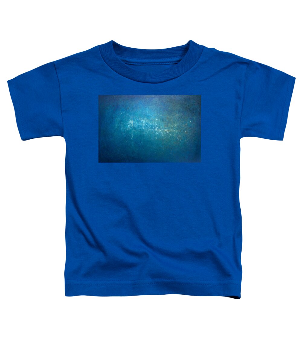 Derek Kaplan Art Toddler T-Shirt featuring the painting Opt.1.15 Mr Blue Sky by Derek Kaplan