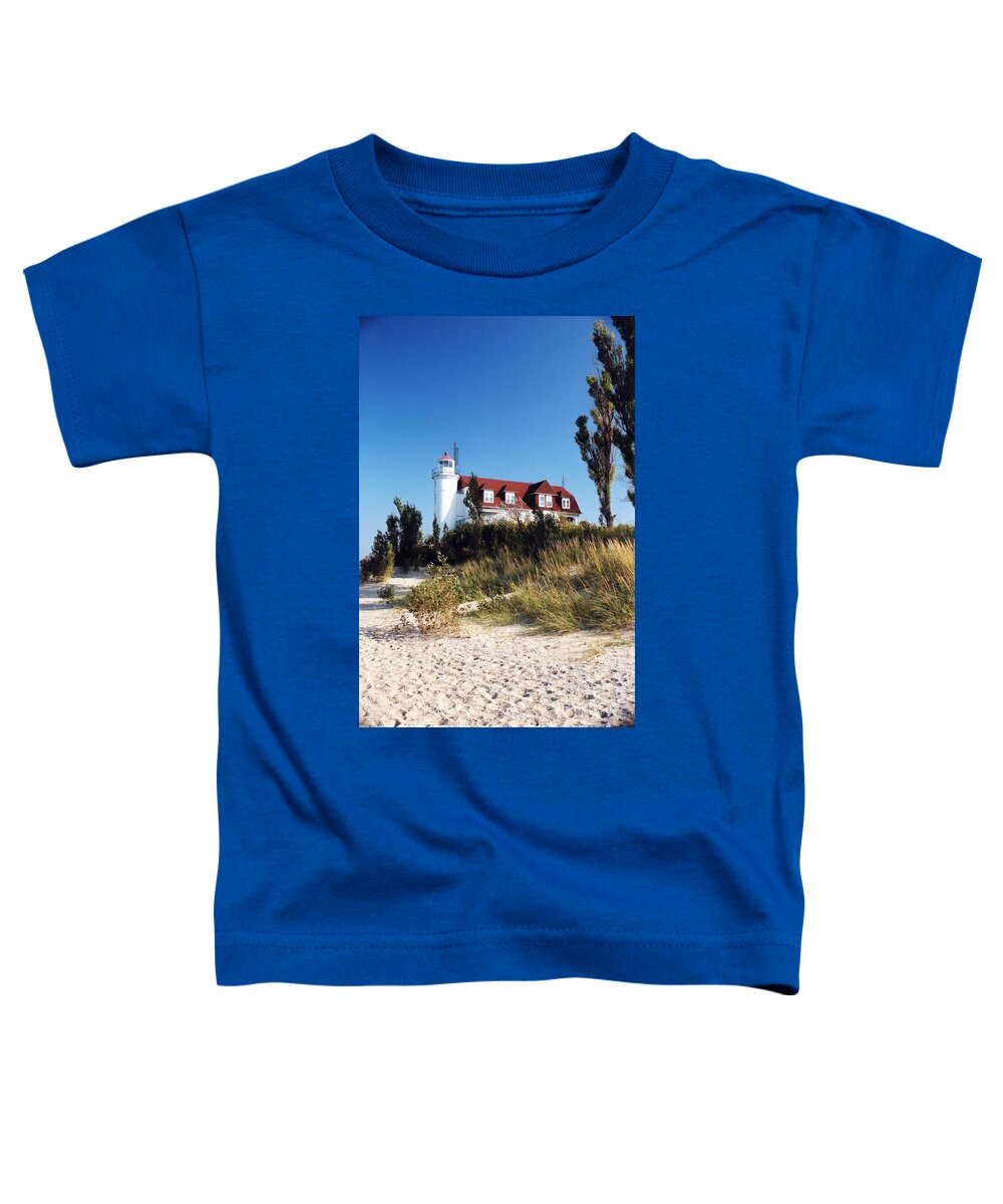 Lighthouse Toddler T-Shirt featuring the photograph Point Betsie Lighthouse by Crystal Nederman