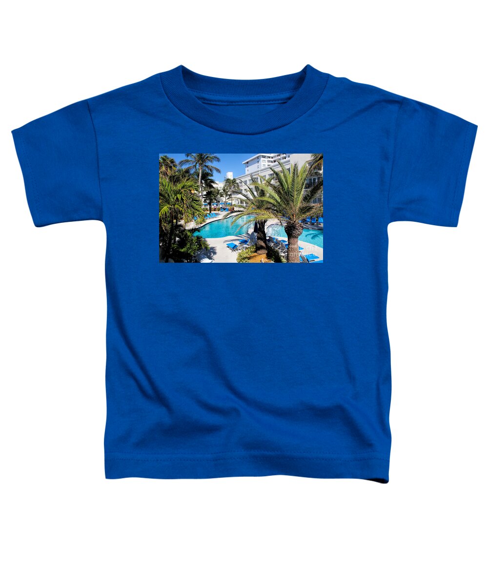 Pool Toddler T-Shirt featuring the photograph Miami Beach Poolside Series 01 by Carlos Diaz
