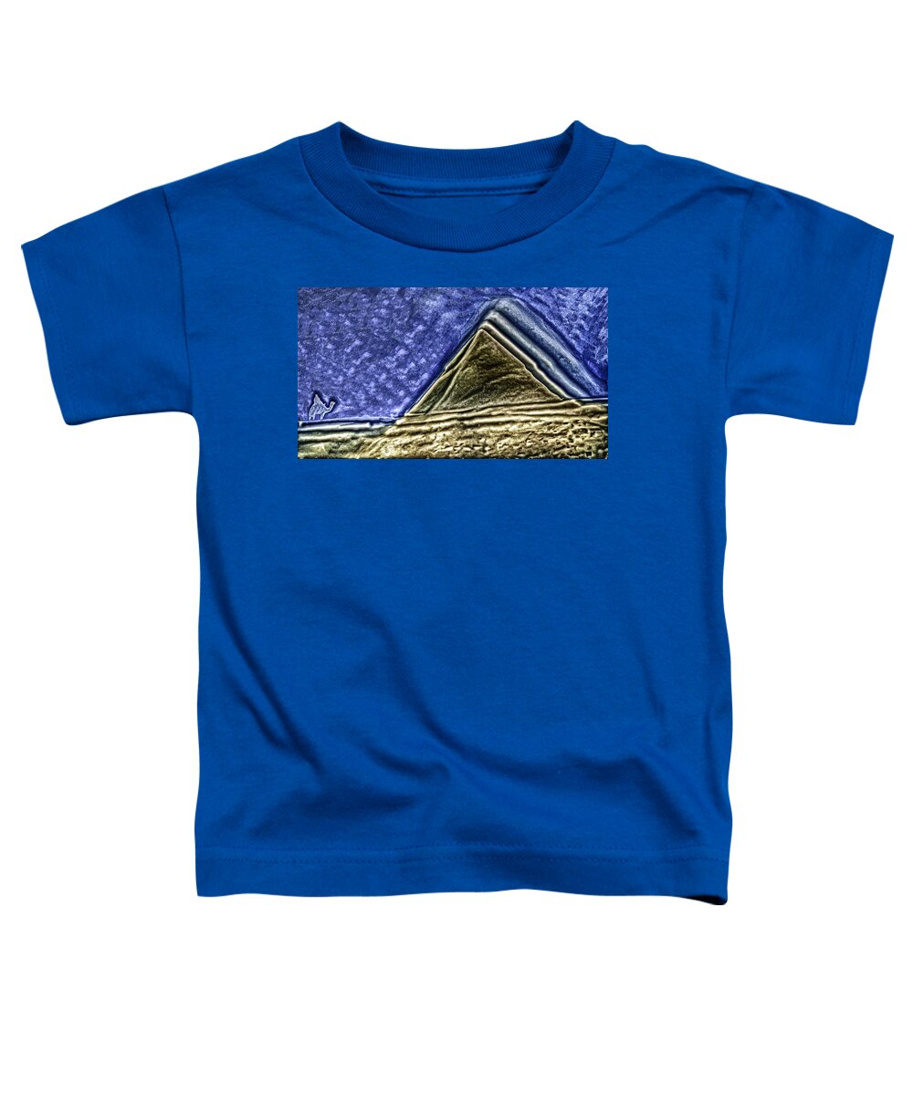 Pyramid Toddler T-Shirt featuring the photograph Pyramid and Camel by Eye Olating Images