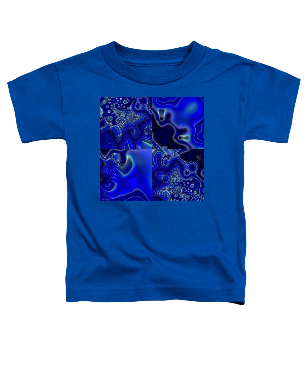 Abstract Toddler T-Shirt featuring the digital art Quarters of Midnight by Judi Suni Hall