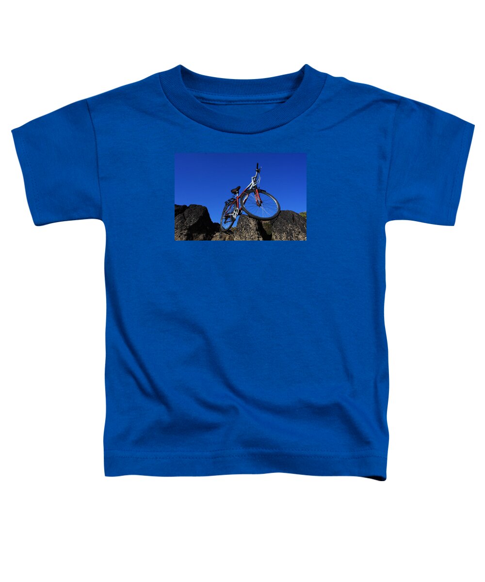 Bicycle Toddler T-Shirt featuring the photograph Red Bicycle by Aidan Moran