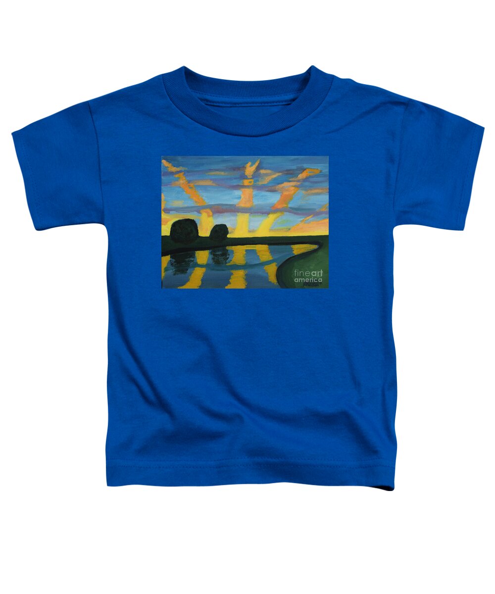 Rise And Shine Toddler T-Shirt featuring the painting Rise And Shine by Annette M Stevenson