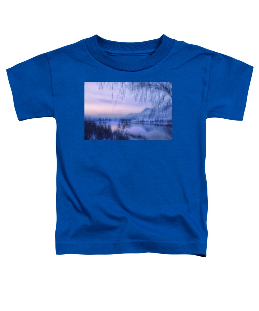 River Toddler T-Shirt featuring the photograph River Sunset by Theresa Tahara