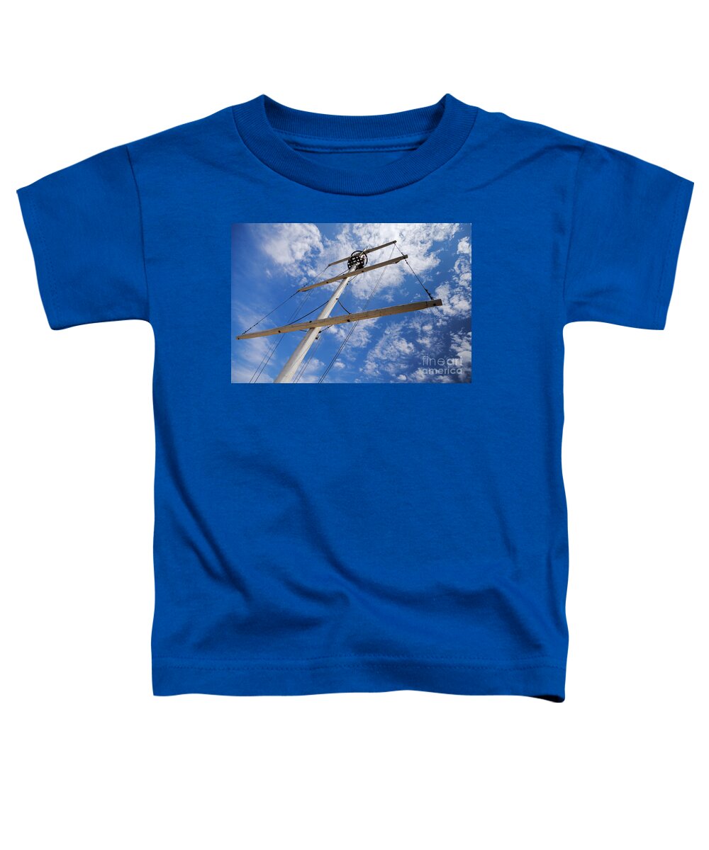 Sailboat Toddler T-Shirt featuring the photograph Sailing into the sky by David Millenheft