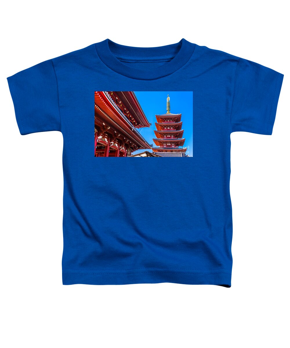 Tokyo Toddler T-Shirt featuring the photograph Senso-ji Temple in Asakusa - Tokyo - Japan by Luciano Mortula