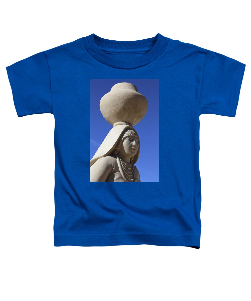 Indian Statue Toddler T-Shirt featuring the photograph Sky City Cultural Center Statue 2 by Mike McGlothlen