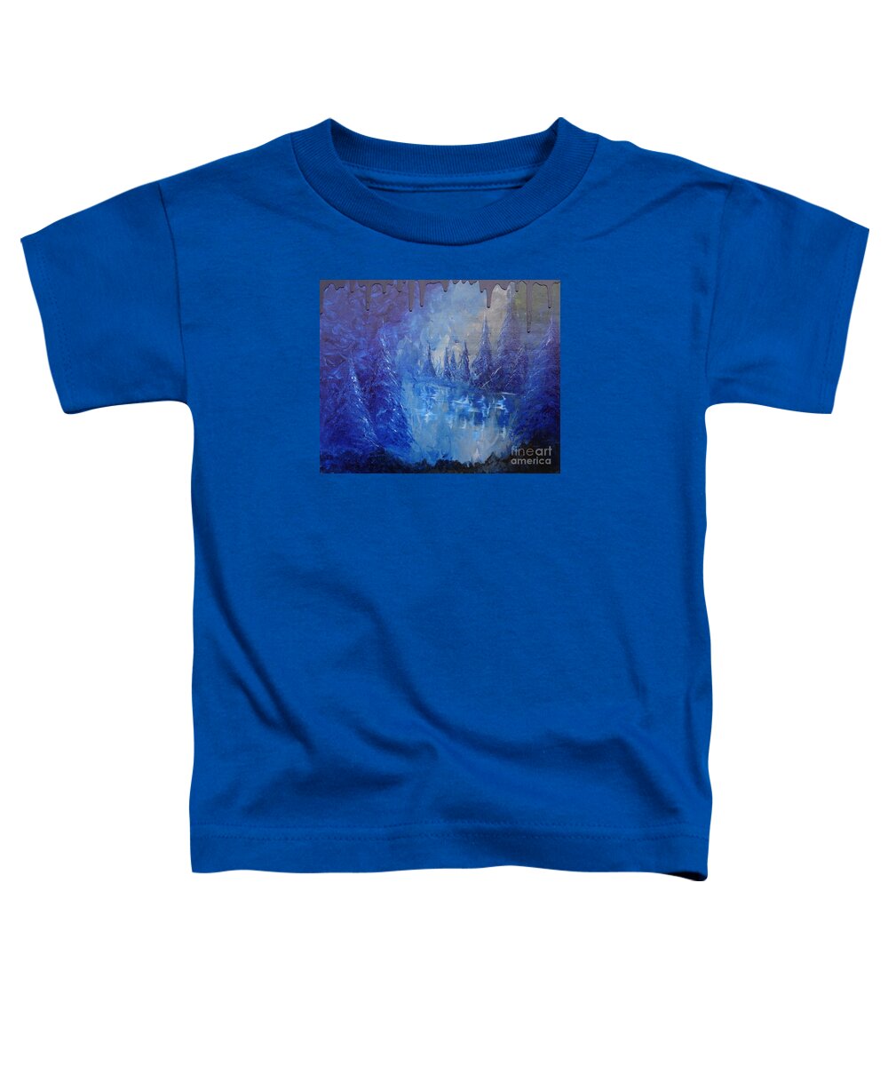 Spirit Pond Toddler T-Shirt featuring the painting Spirit Pond by Jacqueline Athmann