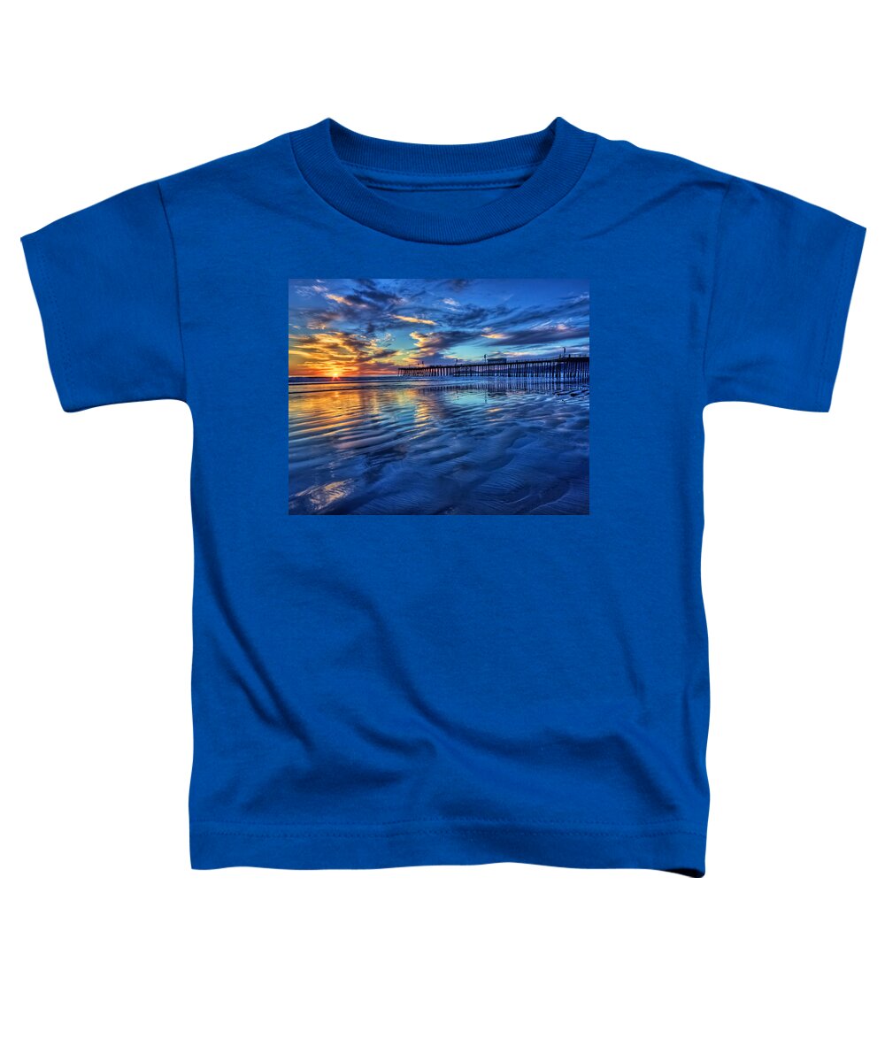 Pismo Beach Toddler T-Shirt featuring the photograph Sunset in Blue by Beth Sargent