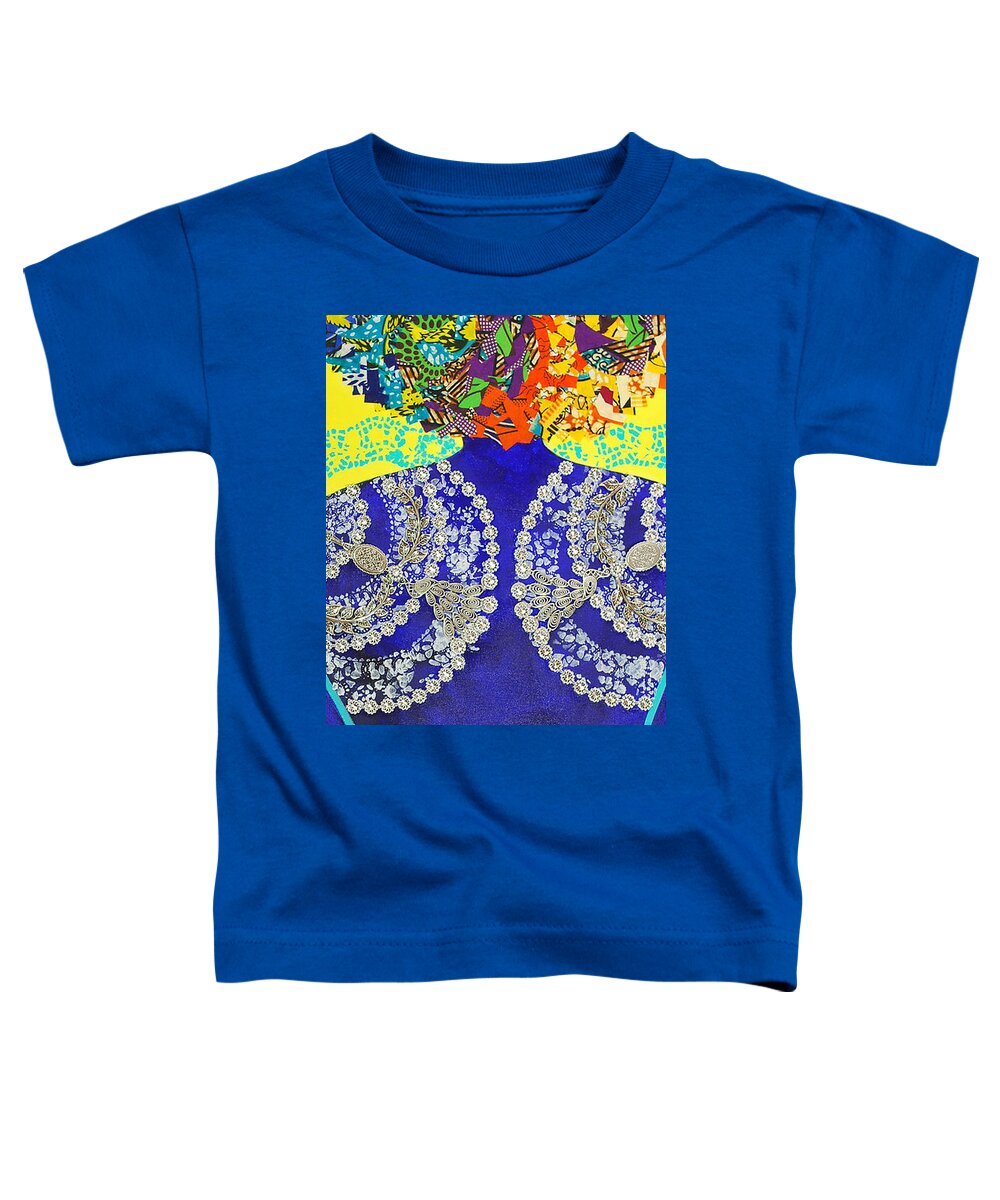 Woman Toddler T-Shirt featuring the tapestry - textile Temple of the Goddess Eye Vol 3 by Apanaki Temitayo M