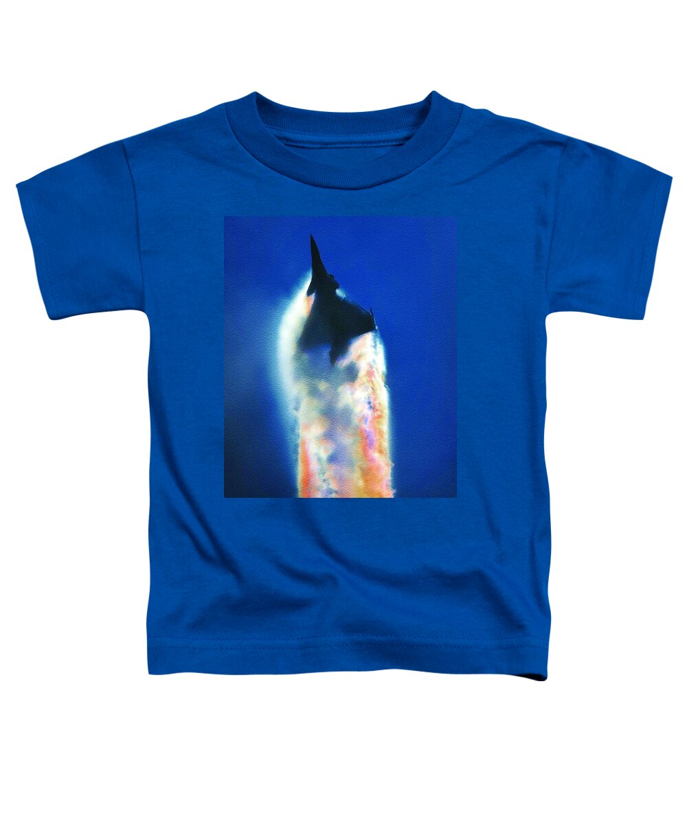 Rafale Toddler T-Shirt featuring the painting Thunder by HELGE Art Gallery