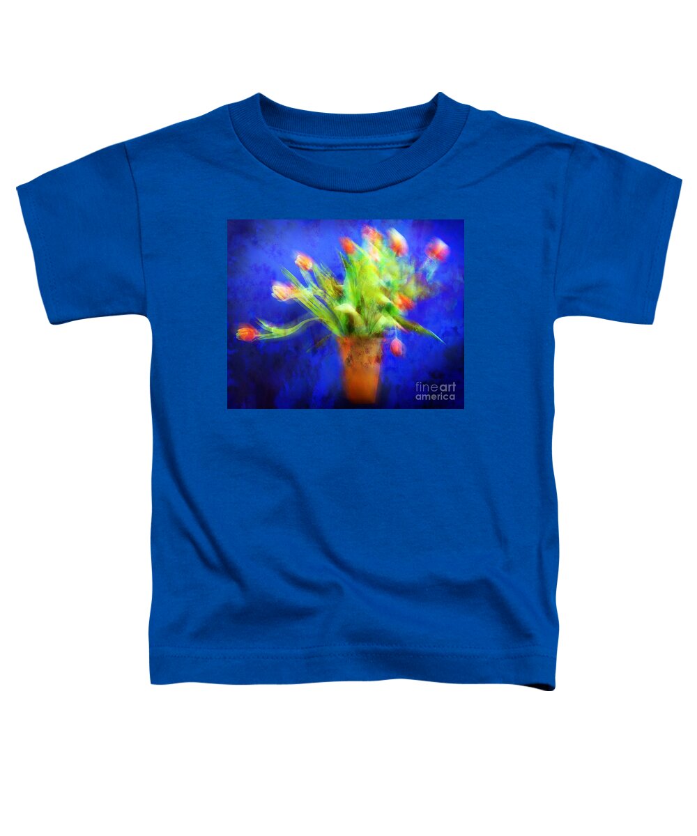 Abstract Toddler T-Shirt featuring the photograph Tulips in the Blue by Edmund Nagele FRPS