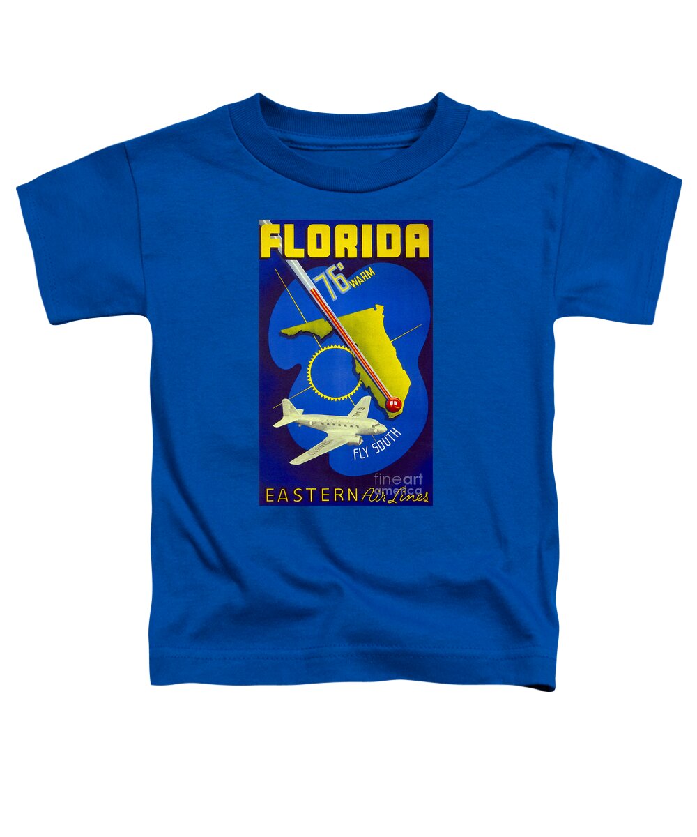 Vintage Florida Travel Poster Toddler T-Shirt featuring the drawing Vintage Florida Travel Poster by Jon Neidert