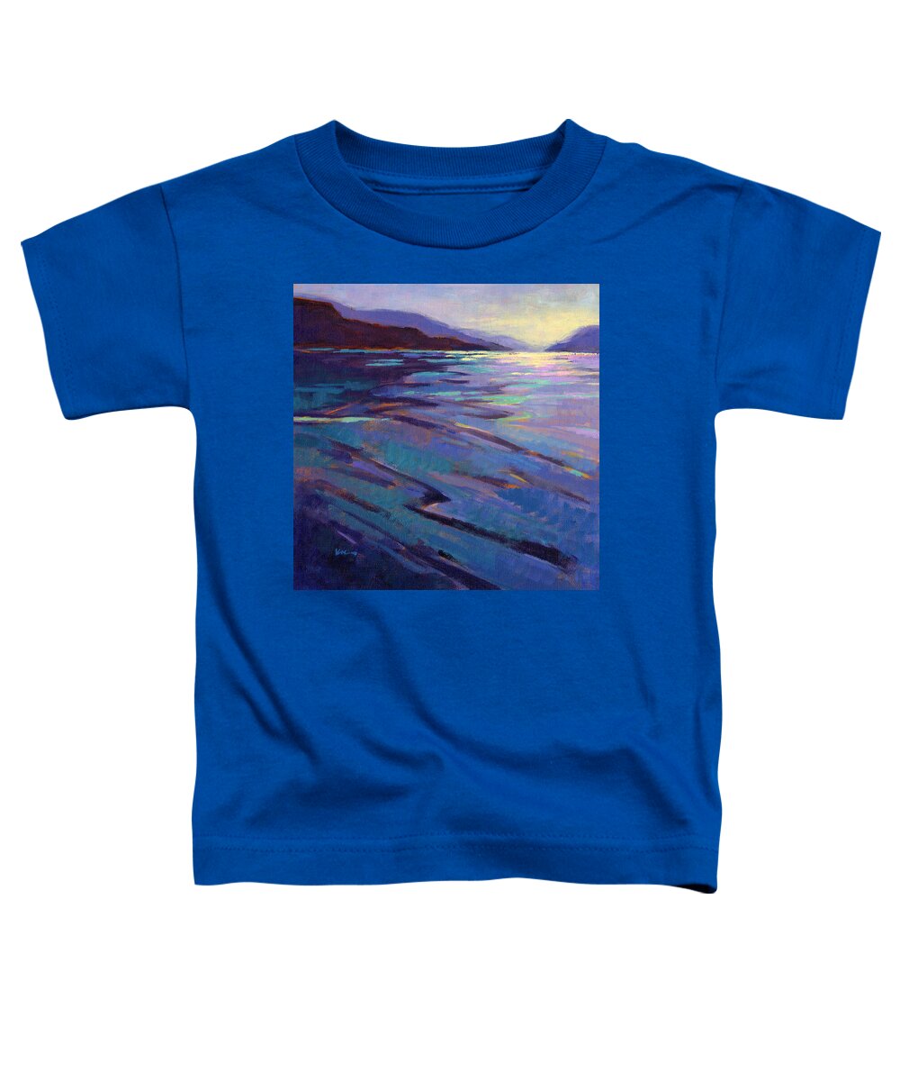 Water Toddler T-Shirt featuring the painting Where the Whales Play 3 by Konnie Kim