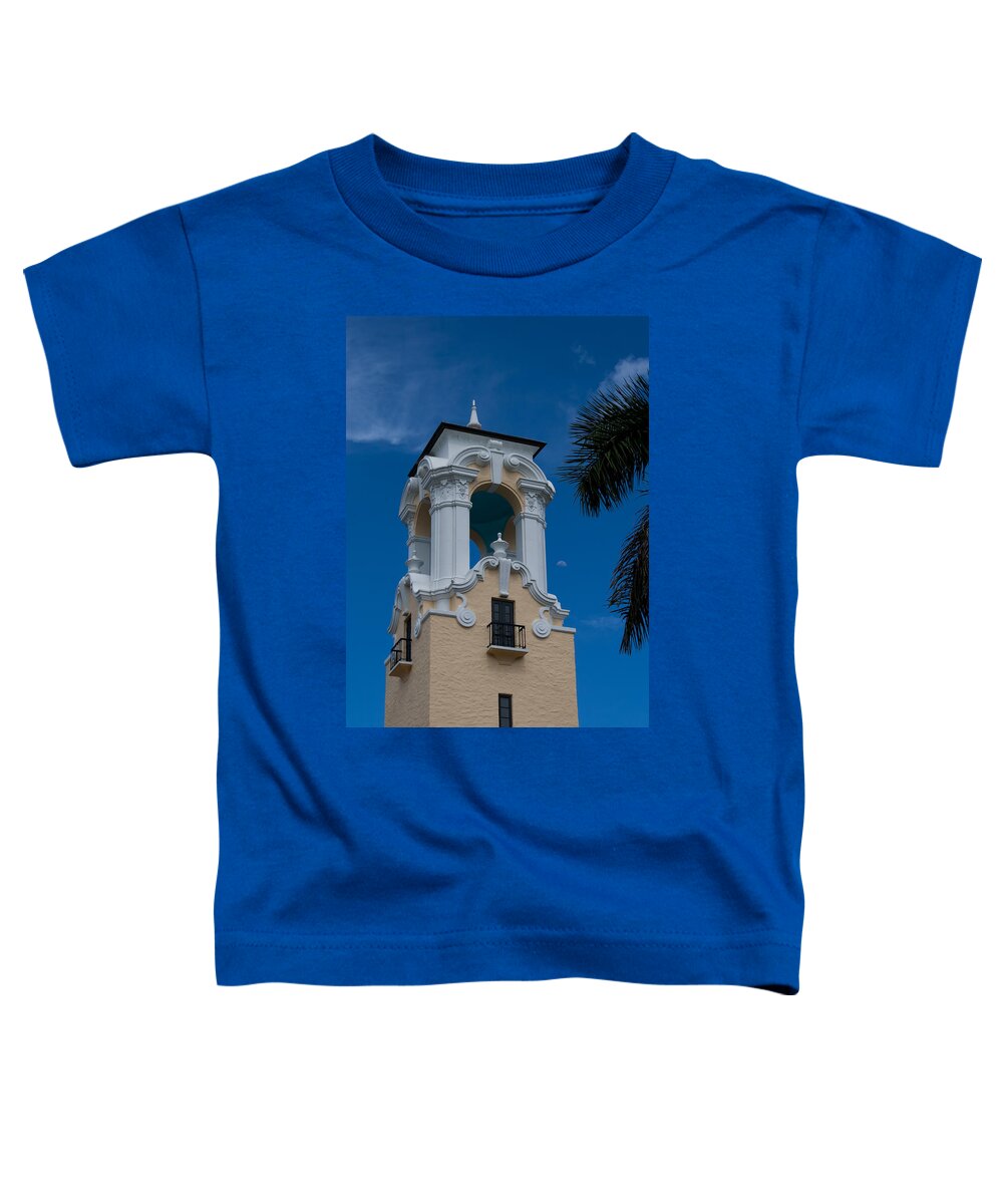 Church Toddler T-Shirt featuring the photograph Congregational Church Tower by Ed Gleichman