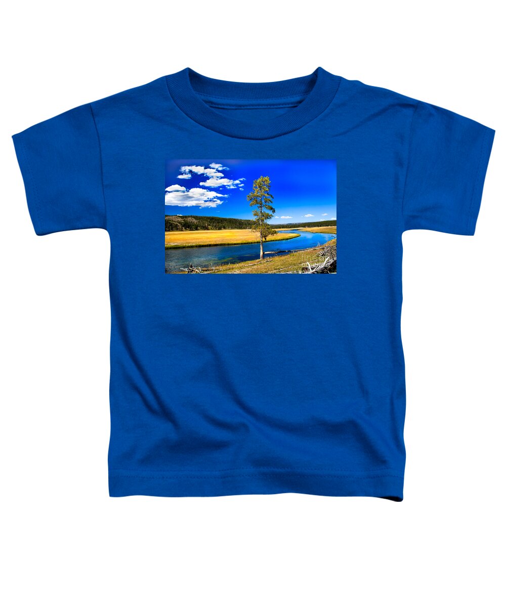 River Toddler T-Shirt featuring the photograph Firehole River II by Robert Bales