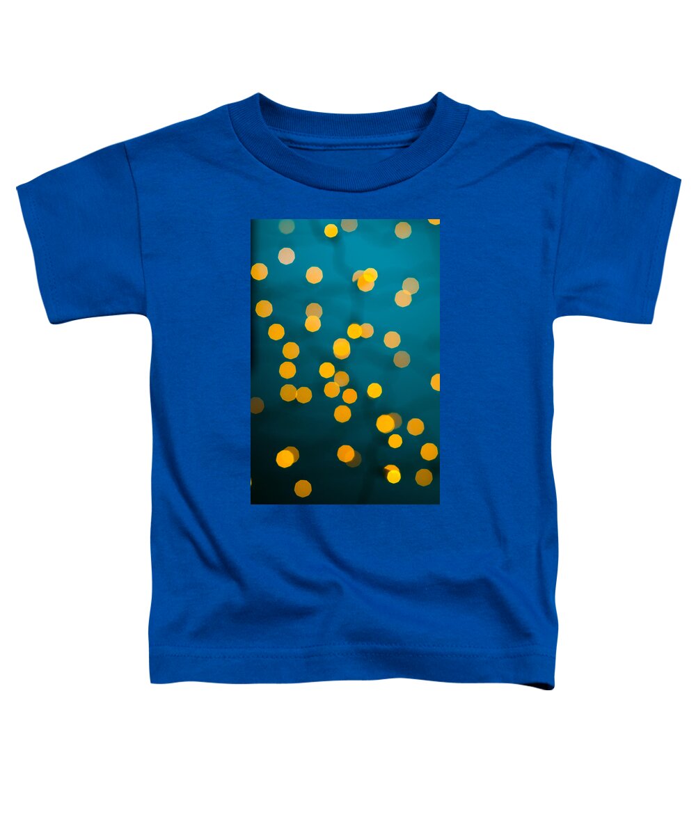 Green Toddler T-Shirt featuring the photograph Green Background With Gold Dots by U Schade